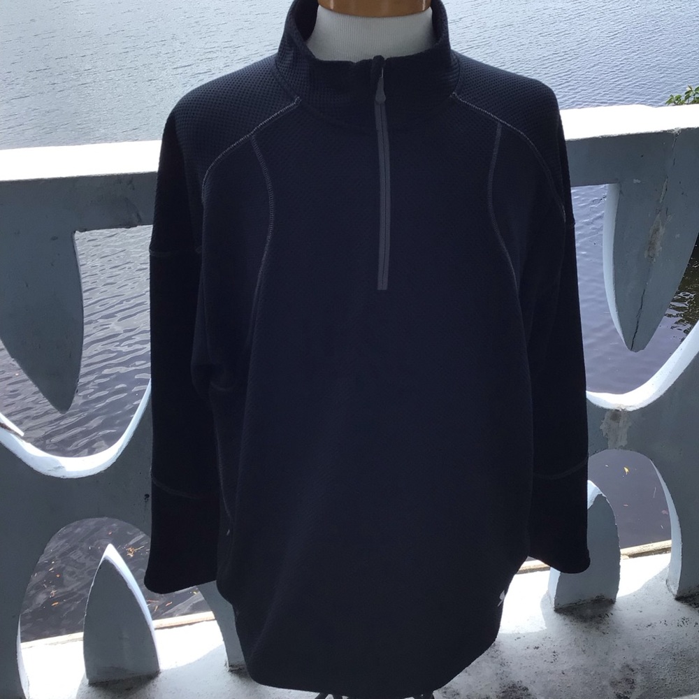 Under Armour Long Sleeved V-Neck Zip Pull-over Deep Gray 2XL Loose